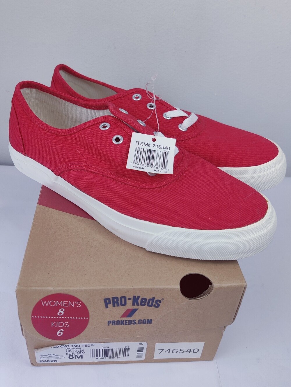 NEW Pro-Keds Royal Lo CVO Red Canvas Sneakers Women's 8 New Deadstock